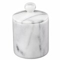 Convenience Concepts 3.75 in. SPA Marble Cotton Ball Swab Holder, Natural White HI3501079